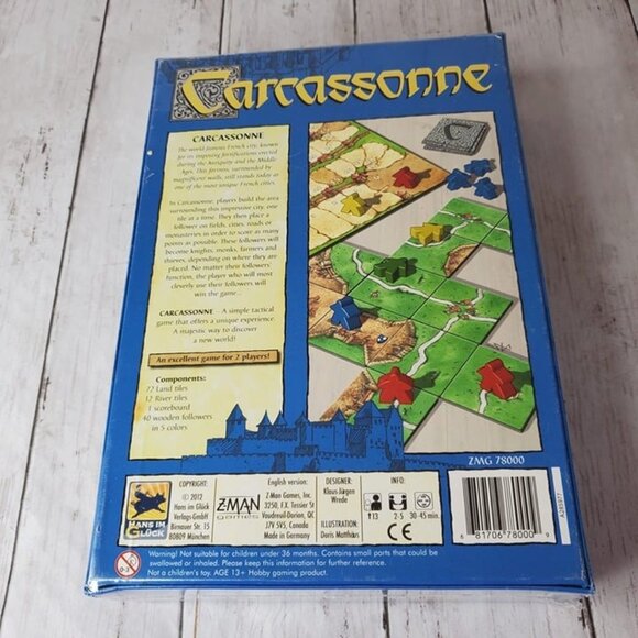Carcassonne 2000 Version Klaus-Jurgen Wrede by Rio Grande Games New Sealed - Picture 2 of 3